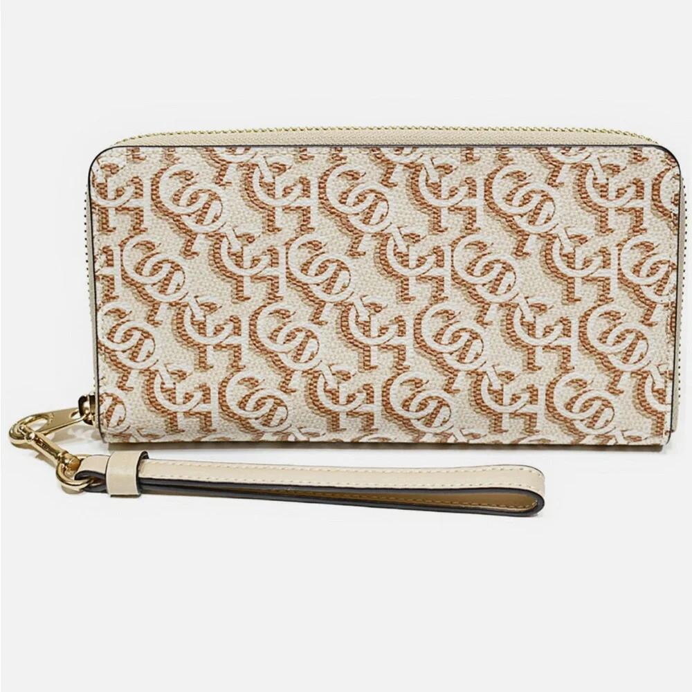 Coach Beige and Cream‎ Patterned Wallet